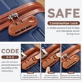 thumbnail image 4 of Gowill 6 Piece Luggage Sets,13/20/24/28 inch Hardside Lightweight ABS Suitcase With Expandable Duffle Bag (Navy Blue Tan), 4 of 15