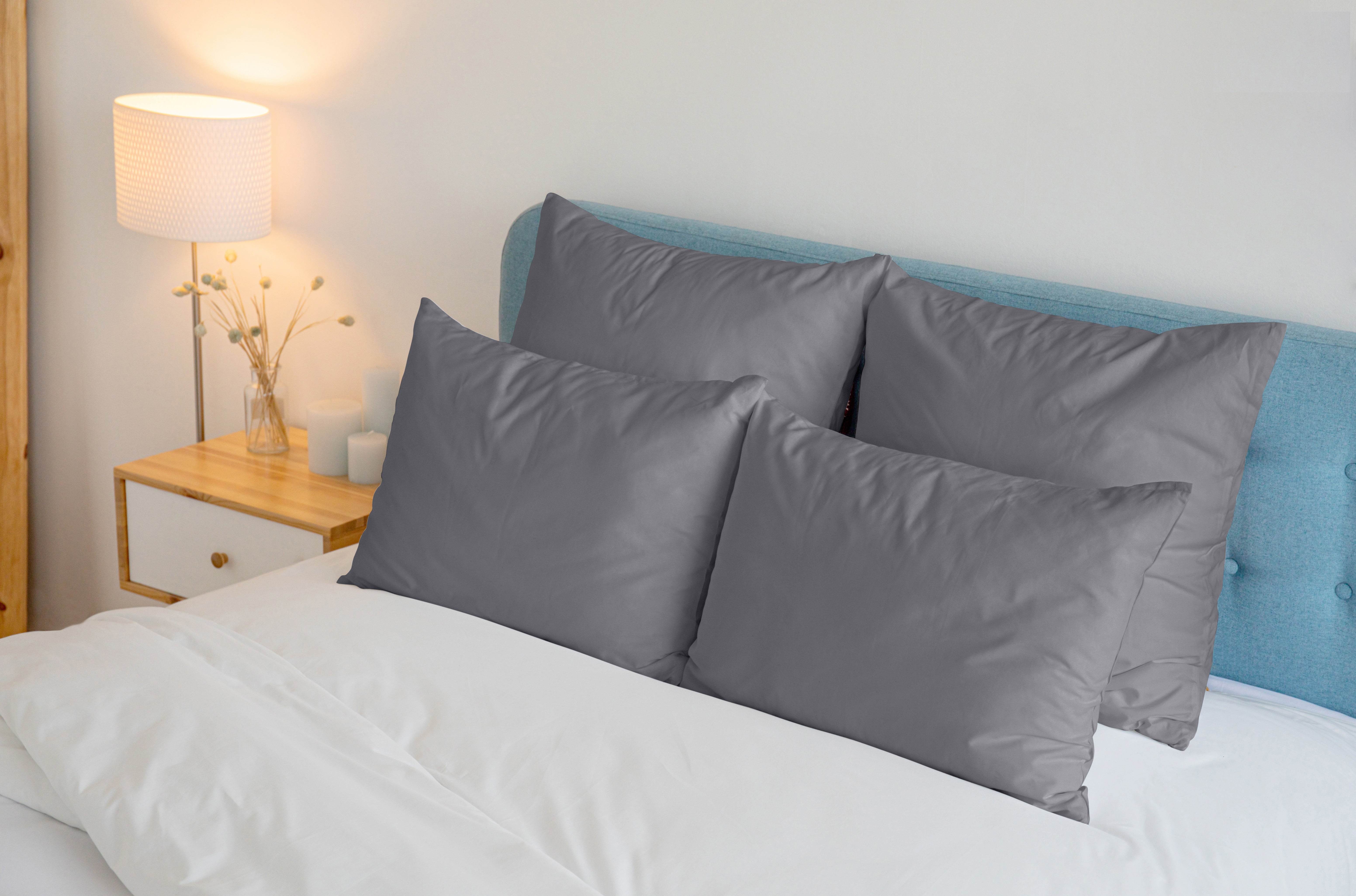 The Giant Pillowcase - Extra Large Extra Tall Pillowcases. 100% Microfiber.  2-Pack (White, King 25Wx43L) Fits Even The Fluffiest Pillows Including The