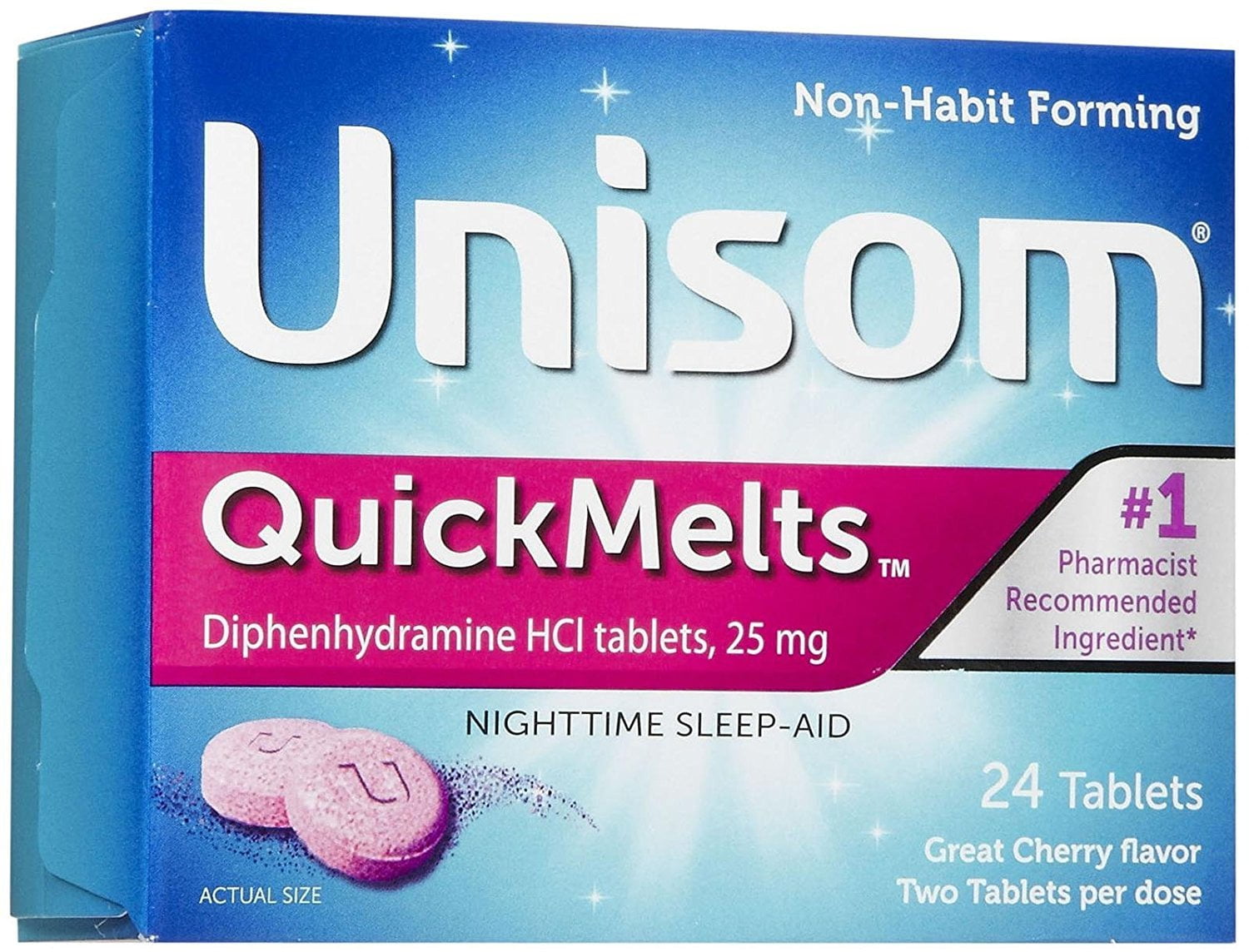Unisom QuickMelts Diphenhydramine HCl Tablets 25mg, 24 ct