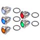 thumbnail image 1 of Ofertas únicas Luz indicadora LED de 5 piezas Carcasa de metal de 19 mm Lámpara de señal de tablero piloto impermeable Interna Multicolor, 1 of 1
