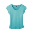 thumbnail image 5 of District Adult Female Women Plain Short Sleeves T-Shirt Aqua Ice X-Small, 5 of 6