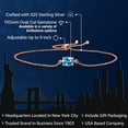 thumbnail image 2 of Gem Stone King 18K Rose Gold Plated Silver Swiss Blue Topaz Solitaire Bracelet for Women (1.00 Cttw, Oval Cut 7x5mm), 2 of 6