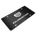 thumbnail image 3 of Jeep Gladiator 3D Logo Black Carbon Fiber Patten Stainless Steel License Plate, 3 of 5