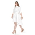 thumbnail image 2 of Vestido asimetrico Roman Fashion /Tallas Extras, 9514 (Blanco) blanco 42, 2 of 6