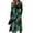 Green, variant on BOMYJESK Summer Dresses for Women Slim Fit Long Sleeve Midi Dress Vintage Elegant Spring Office Dress White L