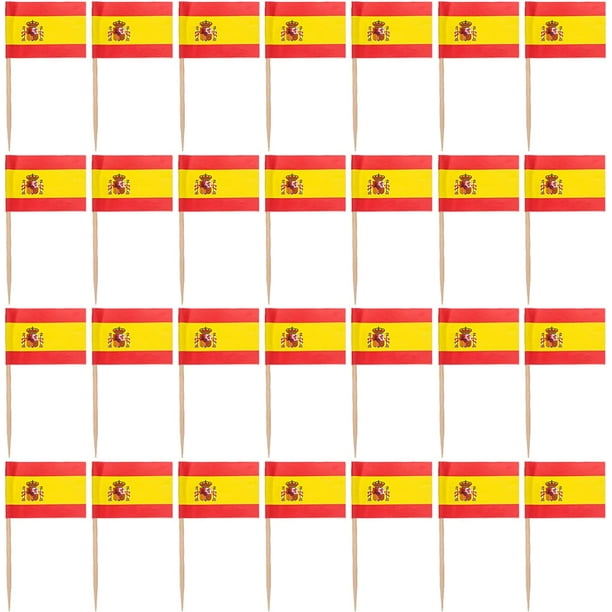 America Flag 200Pcs Spain Toothpicks Flag Decor, Country Flag Small Mini  Fruit Pick National Flag Cake Pick Decor for Cupcake Celebration Food Picks  Supplies Spain Flag - Walmart.com
