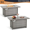 Propane Fire Pit Table, HAPPATIO 48inch 50000 BTU Aluminum Gas Fire Pit