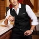 thumbnail image 3 of Chaleco de traje con cuello en V ajustado para hombre, 3 of 6
