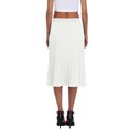 thumbnail image 5 of Asklazy Women's High Waist Pleated A-Line Midi Skirt,Flowy Elastic Waist Skirts for Work Casual Wear,Snowflake,White,S, 5 of 10