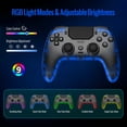 thumbnail image 6 of Wireless Controller for PS5 with LED Light, Gaming Controller for PS5/Slim/Pro & PC with Motion Control, Dual Motors, 1500mAh Battery, Marco/Turbo Function & Built-in Speaker, 6 of 9