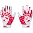 thumbnail image 1 of Guantes de béisbol Under Armour Clean Up para niños, blanco/rojo/rojo, 1 of 2