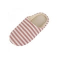 thumbnail image 4 of Winter Women Warm Cotton Striped Slippers Furry Soft Plush Shoes Non-slip Home Indoor, 4 of 5