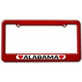 thumbnail image 1 of Alabama Love with Hearts License Plate Tag Frame, Multiple Colors, 1 of 1