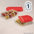 thumbnail image 2 of Pyrex 4pc Bakeware Value Set Red, 2 of 6