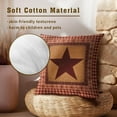 thumbnail image 5 of Primitive Throw Pillow Covers 16x16 Inch Western Star Pillowcase Cushion Cover Vintage Home Decor Pillow Case Red \u200bCheck Star Cotton Pillow Cover for Couch,Set of 2, 5 of 7