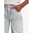 thumbnail image 3 of Justice Girls Wide Leg with Embroidery Jeans, Sizes 6-18, Slim & Plus, 3 of 8