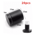 thumbnail image 3 of Chapetones Para Montaje De Herrajes Vidrio 20 pcs, Negro, 3 of 5