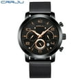 thumbnail image 4 of Man Fashion Watches CRRJU Men Unique Luxury Sport Dress WristWatch Stainless Steel Mesh Strap Men Waterproof Casual Date Watches, 4 of 7