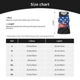 thumbnail image 4 of Fotbe Shark With USA Flag Pattern Men's Quick Dry Workout Tank Top Gym Muscle Tee Fitness Bodybuilding Sleeveless T Shirt Breathable Workout Shirt-4X-Large, 4 of 9