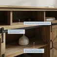 thumbnail image 4 of BELLEZE Parker 52" TV Stand Sliding Barn Door Console For TV's Up to 60" Entertainment Center, Rustic Oak, 4 of 7