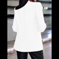 thumbnail image 4 of Blazer de Larga para Mujer, Informal, de Negocios, con Abertura Frontal, para Trabajo y Oficina. M, 4 of 6
