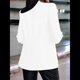 thumbnail image 4 of Blazer de Larga para Mujer, Informal, de Negocios, con Abertura Frontal, para Trabajo y Oficina. M, 4 of 6