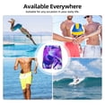 thumbnail image 6 of Uemuo Swirl Print Blue Purple1 Pattern Mens Swim Trunks Quick Dry Board Shorts with Mesh Lining, Stretch Beach Shorts Quick Dry No-Chafing Board Shorts-Large, 6 of 9