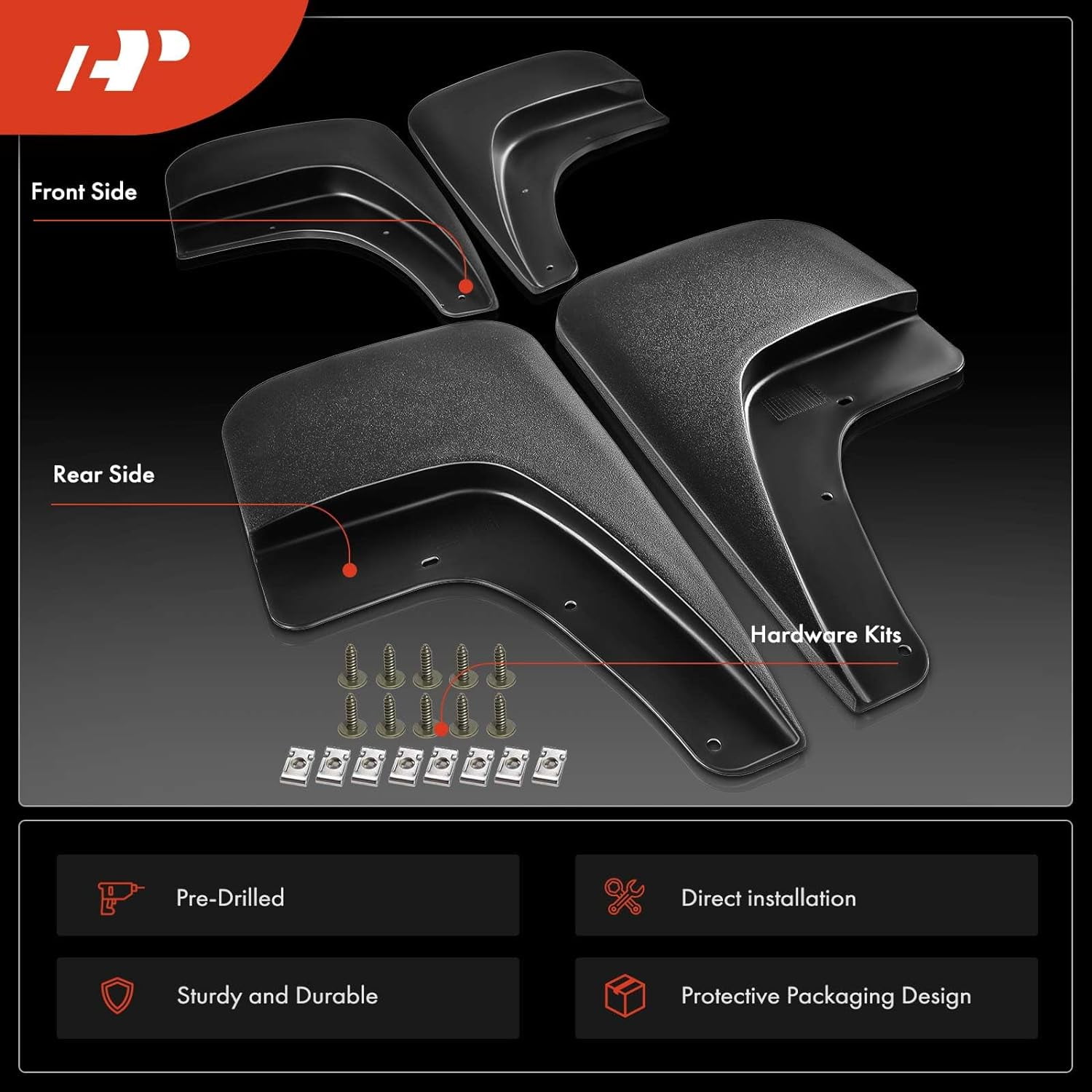 A-Premium Mud Flaps Splash Guards Replacement for GMC Sierra 1500 2500 HD 3500 HD 2014-2018 4-PC Set
