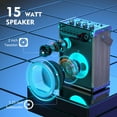 thumbnail image 4 of FanFun Karaoke Machine with 2 Wireless Microphones, Portable Bass/Treble Bluetooth Speaker with LED Light, Support TWS, AUX in, FM, REC, 4 of 9
