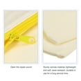 thumbnail image 4 of Uxcell Bolsas de maquillaje en blanco DIY, estuche de lápices de lona con cremallera, paquete de 10, amarillo, 4 of 5
