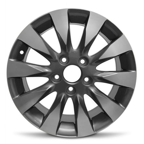 New OEM Replacement Wheel 16x6.5 in for 2009-2011 Honda Civic Machined Face Gun Metal 16 inch Aluminum Rim