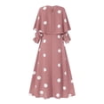 thumbnail image 4 of ZANZEA Women Puff Sleeved Casual Polka Dots Long Dress Muslim Dresses, 4 of 9