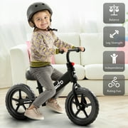 Kids Balance Bike, HDJ Toddlers Balance Bike for Boys and Girls,10.6in Tires No Pedal Sport Training Bicycle for 3-4 Years Old Kids, Black