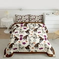 thumbnail image 2 of Homewish Western Horse Animal Bedding Comforter Set for Teen, Floral Flower Twin Comforter Sets, Vintage Rustic Farmhouse Reversible Bedding Set, Microfiber Bedroom Decor, 2pcs, 2 of 8