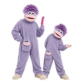 thumbnail image 2 of Mfakffe Kids Funny Big Mouth Monster Onesie Pajamas Hooded Full Body Matching Loungewear Warm Sleep Costume for Boys Girls Cold Weather Home Wear Shoes & Combs Not Included, 2 of 6