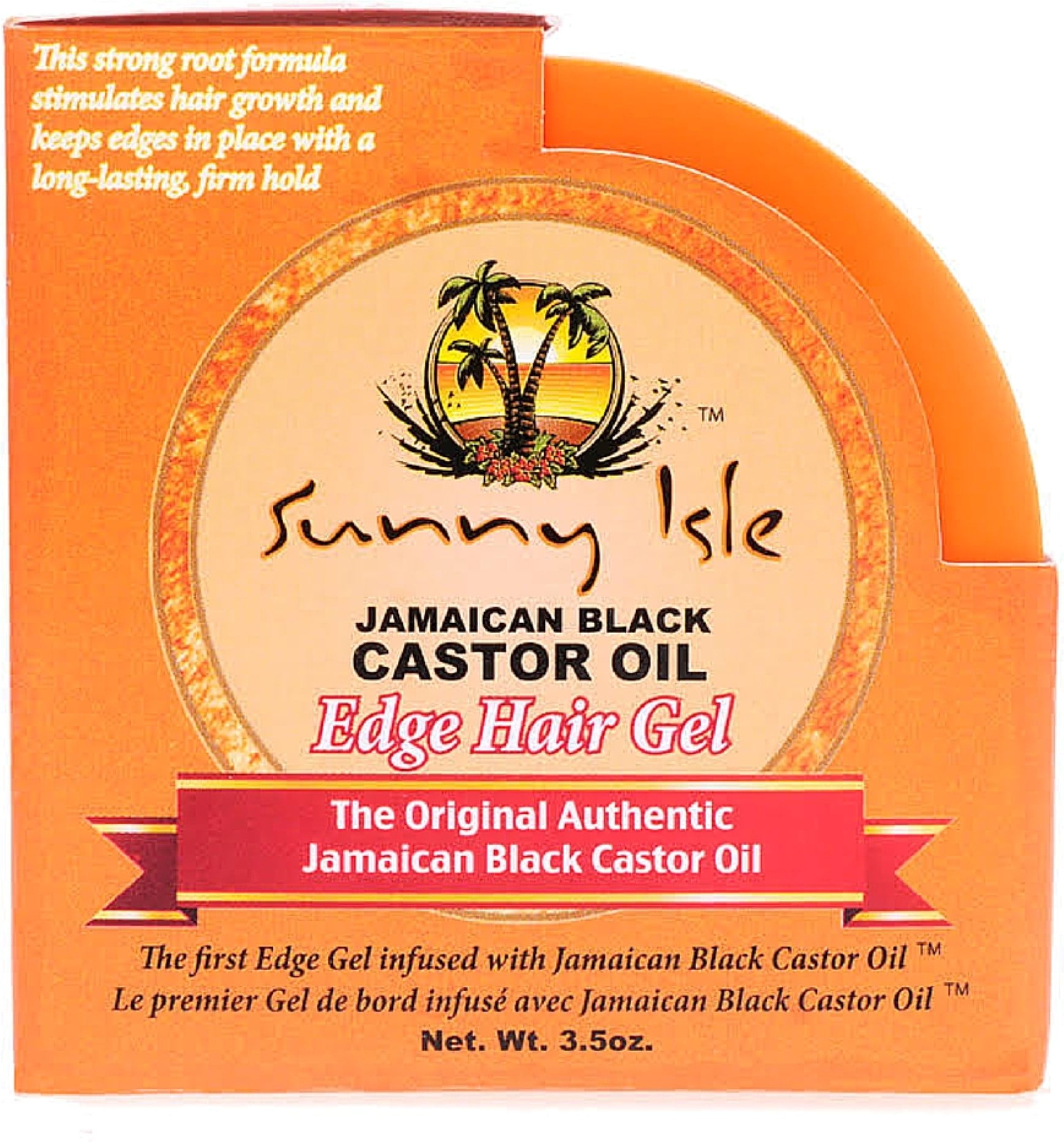 Sunny Isle Jamaican Black Castor Oil Edge Hair Gel 3.5 oz - (Pack of 2)