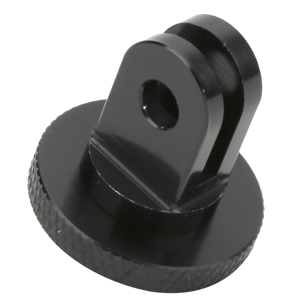 NFTIGB Mini 1/4 Inch Interface Tripod Adapter Aluminum Alloy Black Motion Camera Base Mount 1.57x1.18x1.18 inches / 4x3x3 cm Compact Converter Connector Accessories for Universal Action Camcorders