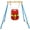 Multicolor, variant on Portable Baby Toddler Swing Set for Indoor Outdoor Backyard Play, Heavy Duty Metal A-Frame with Safety Belt, Multicolor Steel Construction, 48x40x44 Inches