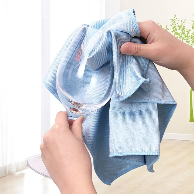 Paño de limpieza de vidrio, paño de fibra ultrafina, fuerte absorción de aceite, eliminación de artefactos de vidrio, estropajo para el hogar sin costuras