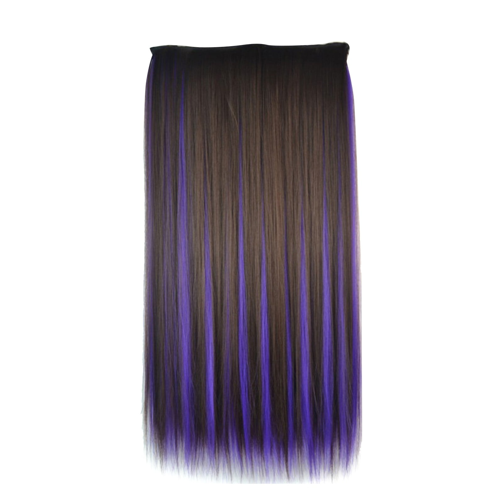 XIAQUJ Color Highlights Five Clip Hair Extensions Straight XIAQUJ Color Highlights Five Clip Hair Extensions Straight