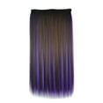 thumbnail image 2 of XIAQUJ Color Highlights Five Clip Hair Extensions Straight Hair Wig Piece Hair Curtain E, 2 of 4