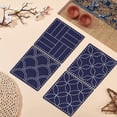 thumbnail image 6 of 4 Set Sashiko Coasters DIY Kit with Instructions Pre- Printed Sashiko Kit for Beginners Sashiko Practice Project Blue Ocean Waves Embroidery Kit Sashiko Printed Cloth Coaster, 6 of 6