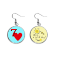 thumbnail image 1 of Neptuno corazón 7 cartas Pendiente Sol Flor Pendiente Joyas Moda Unbranded M, 1 of 3