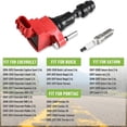 thumbnail image 2 of Set of 4 Ignition Coil and Spark Plugs for Buick GMC Chevrolet Saturn Saab Pontiac Replaces D522C, 12638824, UF491, 2 of 8