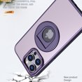 thumbnail image 3 of ELEHOLD for iPhone 14 Pro Max Case Matte Magnetic Clear Back Slim Thin Lightweight with Folding Ring Kickstand Shockproof Protective Case Compatible with Mag Safe for iPhone 14 Pro Max,purple, 3 of 6