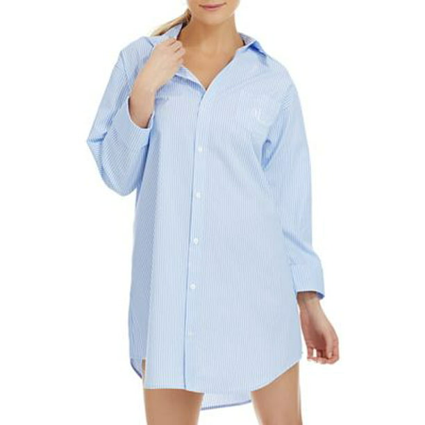 French Striped Sleep Shirt - Walmart.com