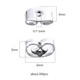 thumbnail image 2 of 1 box Iron Ear Nuts Butterfly Earring Backs for Post Earrings Platinum 6x4x3mm Hole: 0.7~1mm 200pcs/box, 2 of 8