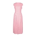 thumbnail image 3 of WERYOUNG Floral Print Wrap Waist Short Sleeve Midi Dresses For Women Elegant Casual Summer Dress With Belt Dinner Party Cozy Sundresses, 3 of 5