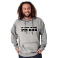 thumbnail image 4 of Course Im Right Im Bob Men's Big & Tall Graphic Hoodie Brisco Brands 2X, 4 of 5