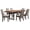 Walnut, variant on Coaster Spring Creek 5-Piece Rectangular Dining Table Set, Chocolate
